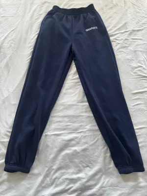 SheIn Navy Blue Graphite Sweatpants thumbnail 6
