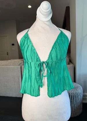 Motel Rocks Green Halter Top thumbnail 2