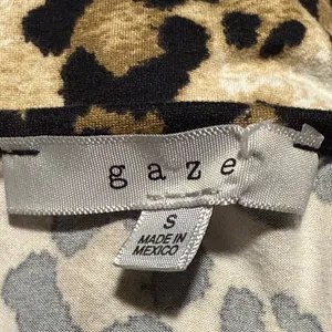 Gaze Leopard Print‎ Long Sleeve Bodysuit Women's Small thumbnail 3