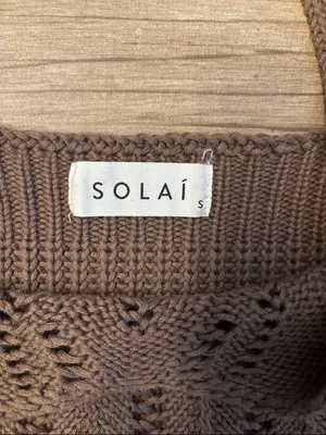 Solai Brown Knit Tank Top thumbnail 2
