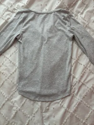 American Eagle Grey Long Sleeve Top thumbnail 2