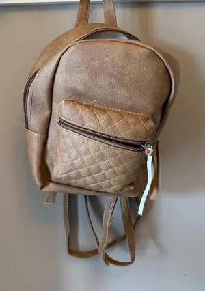 Quilted Faux Leather Mini Backpack thumbnail 1