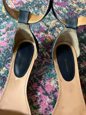 Tommy Hilfiger Denim Navy and Tan Ankle-Strap Sandals thumbnail 5