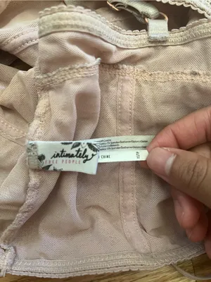 Intimately Free People Cream Blush Lace Wireless Bralette XS Romantic Dainty thumbnail 4