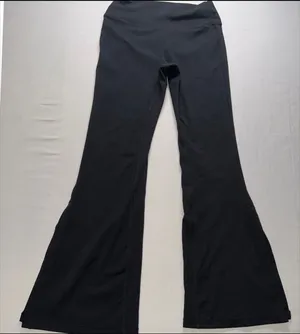 90 Degree by Reflex Flare Pants Womens L Black Chelsea Side Slit 7/8‎ Yoga thumbnail 1
