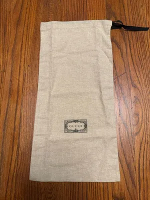 AUTHENTIC! Gucci Dust Bag Pull String Beige Canvas Shoe Storage Dustbag thumbnail 1