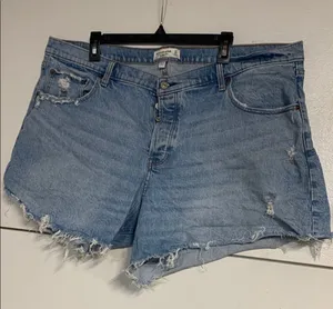 Abercrombie And Fitch 90s Baggy Short Low Rise Jean Denim Rise Curve Love 35/20 thumbnail 1