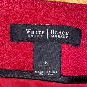 White House Black Market Vibrant Red Wool Blend Pencil Skirt Size 6 Like New thumbnail 7
