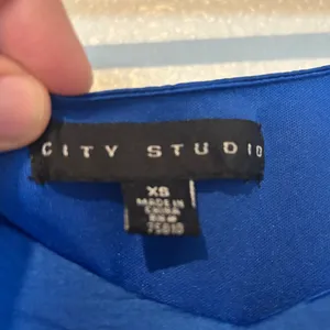 City Studio Women's Size XS Blue Double Layered Top Spaghetti Strap Maxi Dress thumbnail 8