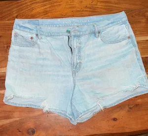American Eagle Outfitters Faded Blue Jean Shorts thumbnail 1