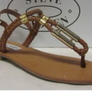 Steve Madden Brown Metallic Sandals thumbnail 1