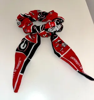 University of Georgia scrunchie with a bow thumbnail 1