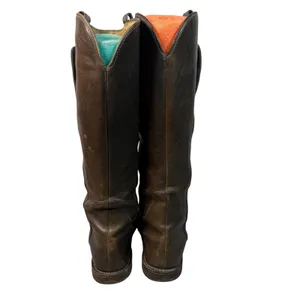 FRYE Women's Paige Tall Brown Distressed Leather Riding‎ Boots Size 9 Western thumbnail 4