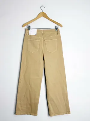LOFT The Wide Leg High Rise Jeans Size 26 Tan Khaki Regular Fit thumbnail 2