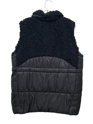 Tribal Jeans Breckenridge Sherpa Puffer Vest Black Womens Size Large Zip Up thumbnail 6