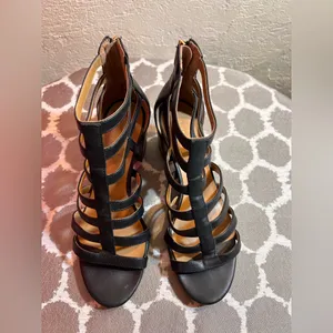 Tommy Hilfiger Black and Brown Heeled Sandals thumbnail 10