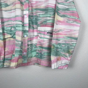 Adidas RYV Women's Marble Windbreaker Jacket‎ Pink Green White Size L thumbnail 5