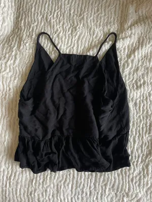 Black Peplum Tank Size M thumbnail 3