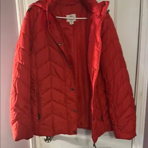 St John’s Bay Red Quilted Women's Jacket NWOT thumbnail 2