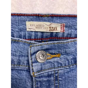 Levi 550 Jeans Womens‎ 10L Blue Relaxed Boot Cut Stretch Denim Pants thumbnail 2