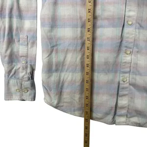 Tommy Bahama Coastal Cord Pastel Plaid Button Down‎ Cotton Shirt Casual Beach S thumbnail 7