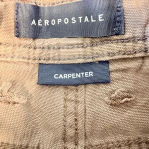 Aeropostale Womens Carpenter Pants Tan Khaki Cotton Canvas Utility Size XS thumbnail 7