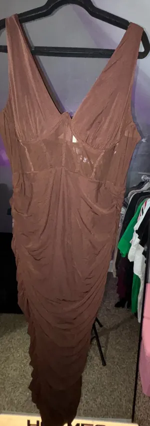 Brown Bodycon Shein Dress  thumbnail 5