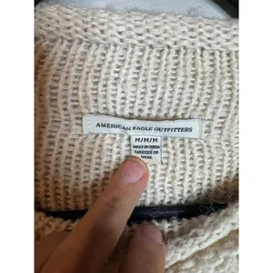 American Eagle cream marled sweater thumbnail 6