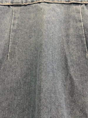 SHEIN Denim Button Front Shirt Dress Blue Short Sleeve Pockets Size L thumbnail 6