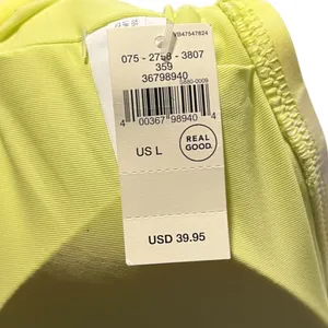 Aerie Crossover Keyhole Halter Bikini Top Women's L Vibrant Mint Yellow‎ Swim thumbnail 3