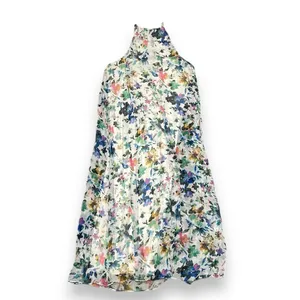 ASTR the Label Floral Halter Maxi Dress Womens 4 Multicolor‎ Excellent Pleated thumbnail 9