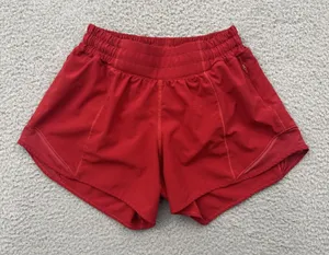 Lululemon Hotty Hot Shorts Low Rise 4" Dark Red Athletic Athleisure Women's 2 thumbnail 1