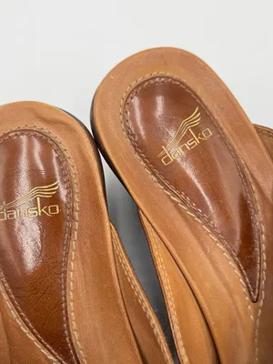 Dansko Ava Brown stretch Fabric Wedge Sandals Slip On Women's Size 38 US 7.5-8 thumbnail 7