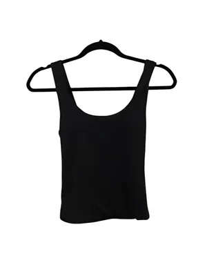 Ally Fashion Black Supersoft Scoop Neck Tank Top activewear Basic cami lounge thumbnail 2