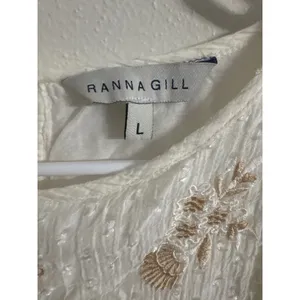 Anthropologie Ranna Gill Basilia Embroidered Tunic Dress Women Size Large thumbnail 3