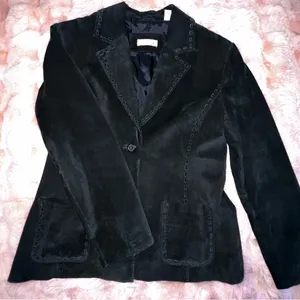 Vintage Valerie Steven’s western Vintage Black Women's leather‎ Jacket large thumbnail 1