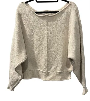 Free People Found My Friend Pullover Boucle Textured Sweater Size XS Oversized thumbnail 1