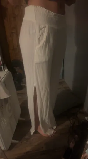 Aerie Wide-Leg Linen Pants Beach thumbnail 7