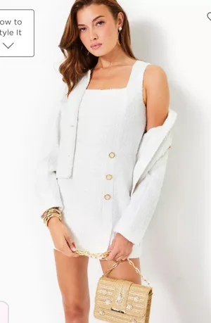 White Romper thumbnail 1