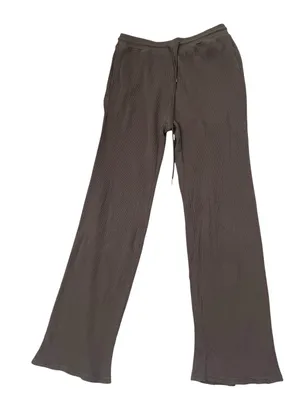 Everyday Casual Lounge Theory Waffle Easy Drawstring Pants - Dark Brown thumbnail 1
