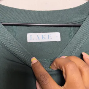 LAKE Women Pajama Top Small Green Modal Long Sleeve Raglan Sweatshirt‎ Lounge thumbnail 8