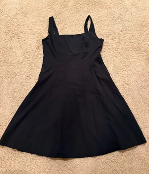 Abercrombie & Fitch Black Sleeveless Midi A-Line Dress thumbnail 1