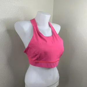 Lulumeon Fast & Free Sports Bra (Nulux) Dazzle Hot Pink Women’s Sz 12 thumbnail 2