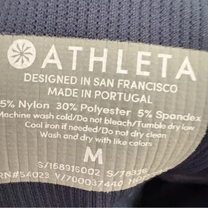 Athleta Women’s Navy Gray Space Dye Textured‎ Leggings Medium Workout Athletic thumbnail 5