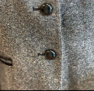 The Limited Tweed Wool Blazer Coat Black Brown M 8 10 Retro Preppy Menswear thumbnail 8