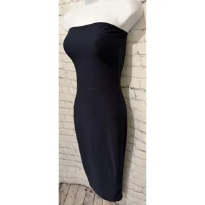 Missguided Strapless Bandage Bandeau Bodycon Midi Navy Blue dress Size 6 thumbnail 5