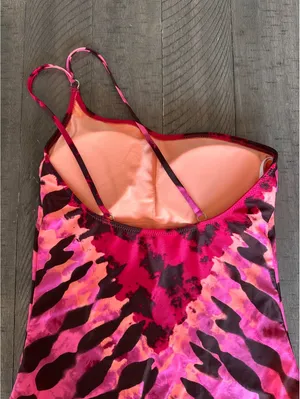 Aerie One Shoulder One Piece Swimsuit in Neon Peach & Pink Women’s Small thumbnail 6