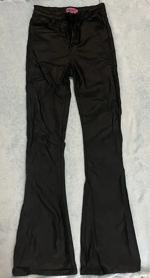 Edikted Leather Pants Flare Black thumbnail 1