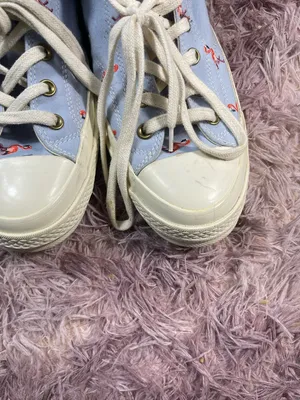 Converse Chuck Taylor All Star 70 Hi Flamingos Canvas Hi-Tops Blue Chili thumbnail 4