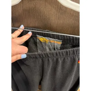 Aviator Nation Favorite 5 Stripe Sweatpants in charcoal black rainbow velvet XL thumbnail 3